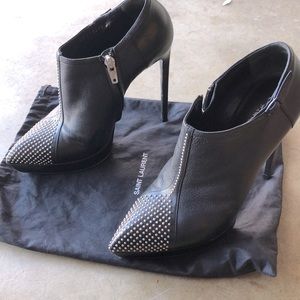 authentic YSL studded booties